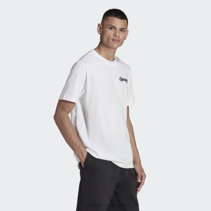 Adidas tricou grafic campus alb bărbați alb 2JBN7141
