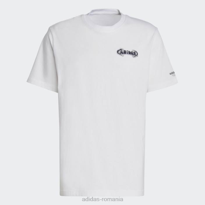 Adidas tricou grafic campus alb bărbați alb 2JBN7141