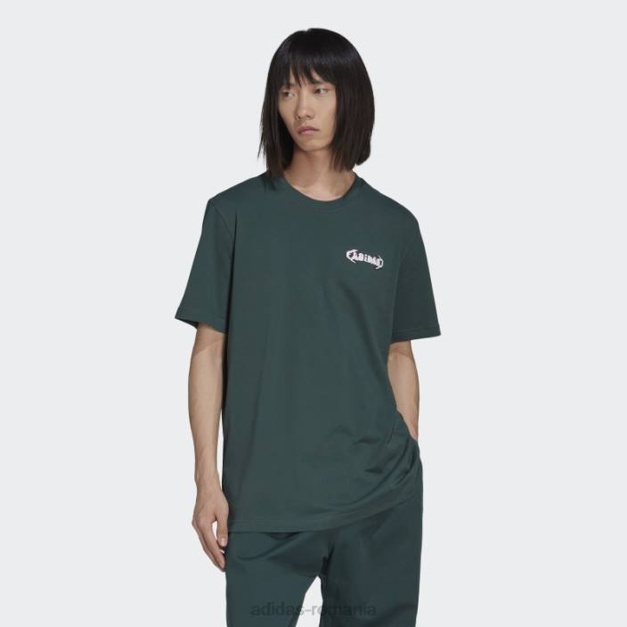 Adidas tricou grafic campus verde mineral bărbați verde mineral 2JBN7130