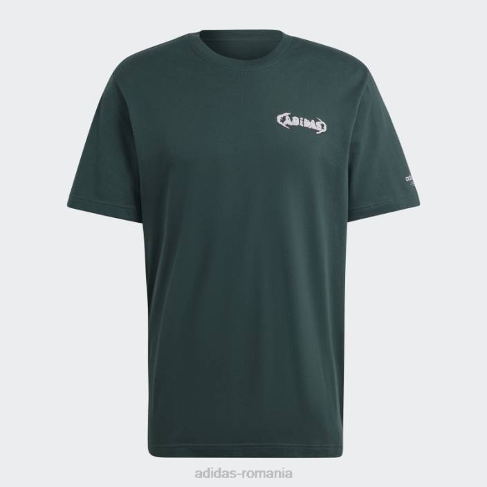 Adidas tricou grafic campus verde mineral bărbați verde mineral 2JBN7130