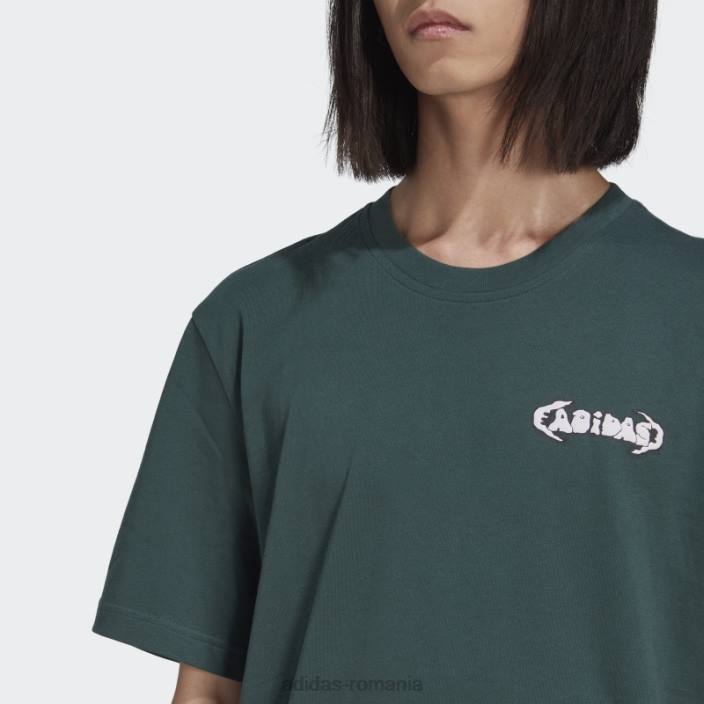 Adidas tricou grafic campus verde mineral bărbați verde mineral 2JBN7130