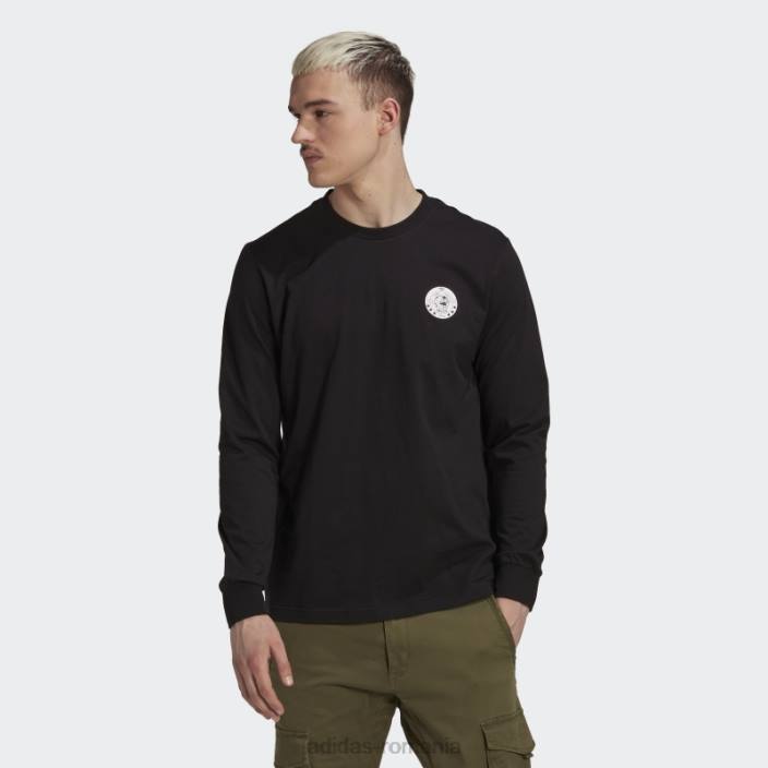 Adidas tricou negru Disney cu mânecă lungă adidas bărbați negru 2JBN14883
