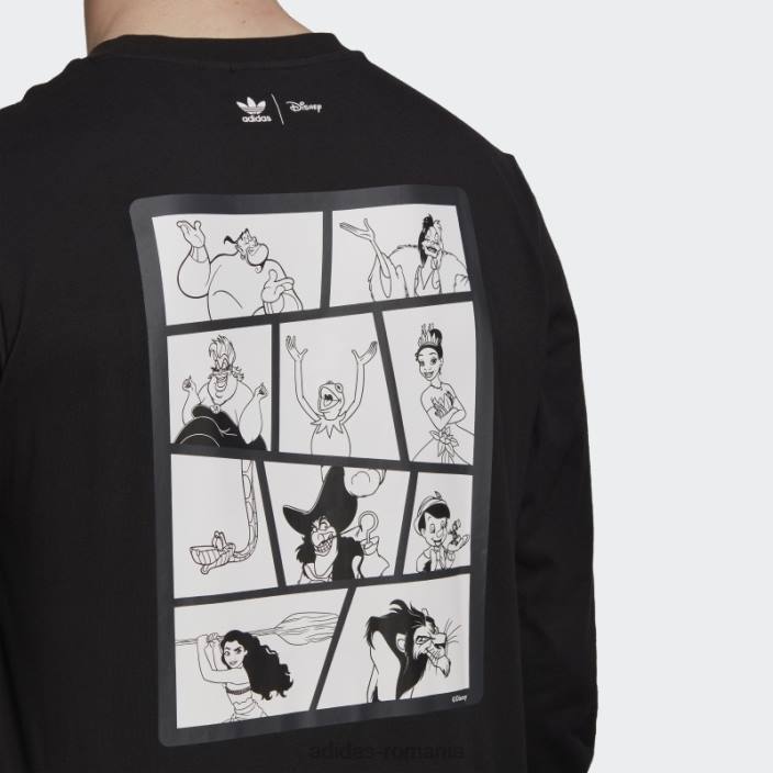 Adidas tricou negru Disney cu mânecă lungă adidas bărbați negru 2JBN14883