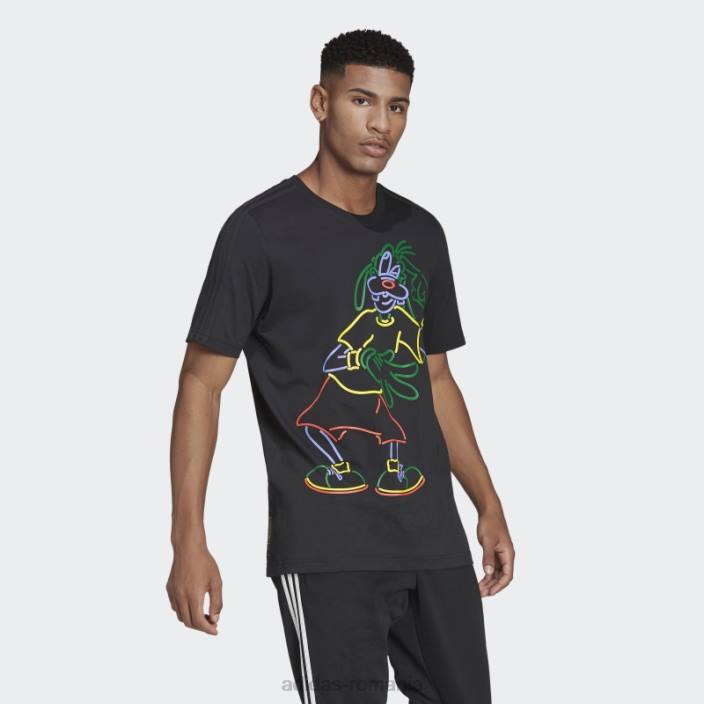 Adidas tricou negru Disney mickey și prieteni goofy adidas bărbați negru 2JBN6969