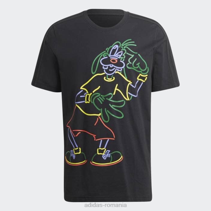 Adidas tricou negru Disney mickey și prieteni goofy adidas bărbați negru 2JBN6969