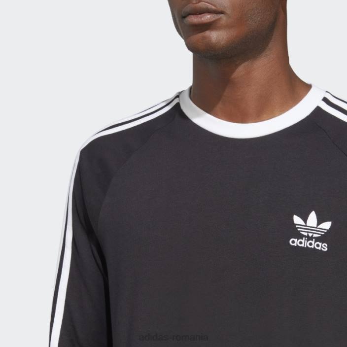 Adidas tricou negru adicolor clasics cu 3 dungi adidas bărbați negru 2JBN867