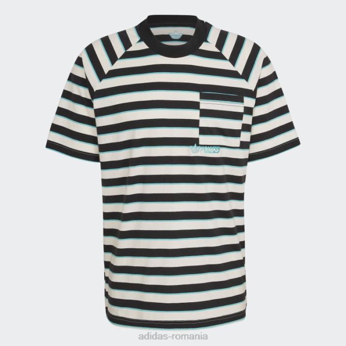 Adidas tricou negru cu buzunar în dungi adidas bărbați negru 2JBN14628