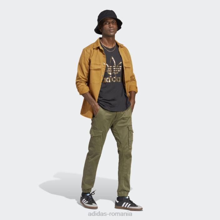 Adidas tricou negru cu lanțuri aurii - 50 de ani de trifoil adidas bărbați negru 2JBN14613