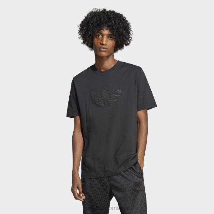 Adidas tricou negru cu monogramă grafică bărbați negru 2JBN5051
