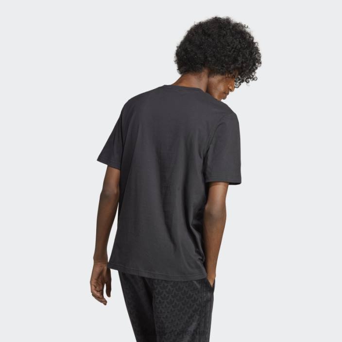 Adidas tricou negru cu monogramă grafică bărbați negru 2JBN5051