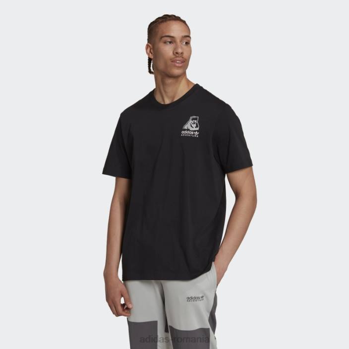 Adidas tricou negru de iarnă aventură fierbinte bărbați negru 2JBN7325