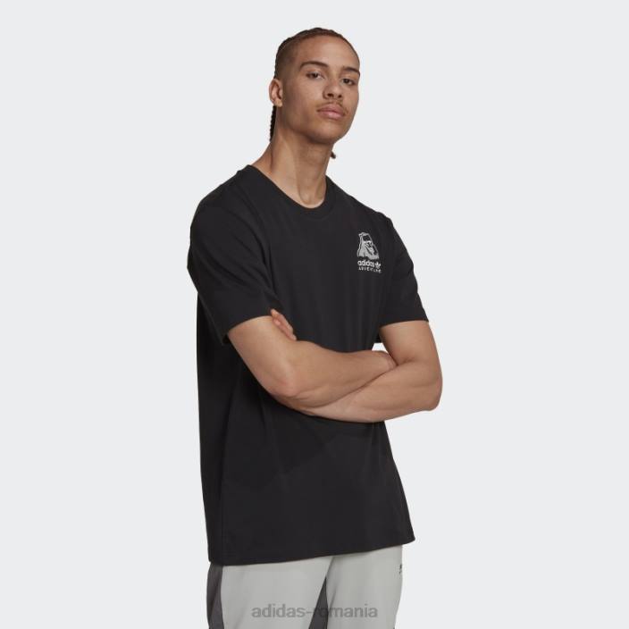 Adidas tricou negru de iarnă aventură fierbinte bărbați negru 2JBN7325