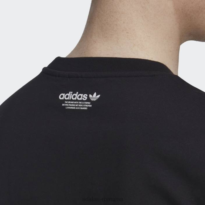 Adidas tricou negru hiperreal cu maneca scurta bărbați alb negru 2JBN14932