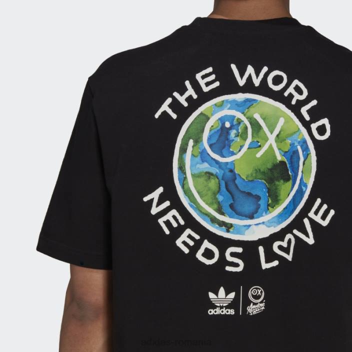 Adidas tricou negru originals x andré saraiva bărbați negru 2JBN7104