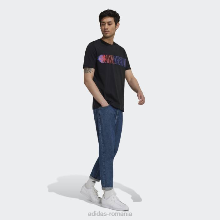 Adidas tricou negru x paris baschet paris pour paris fierbinte bărbați negru 2JBN15092