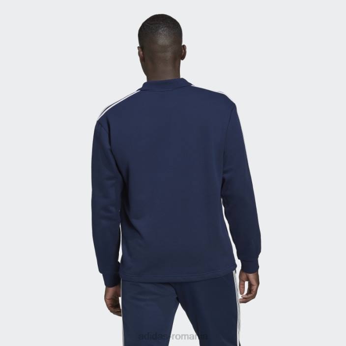 Adidas tricou polo cu mânecă lungă adicolor 3 dungi noapte indigo adidas bărbați indigo de noapte 2JBN5472