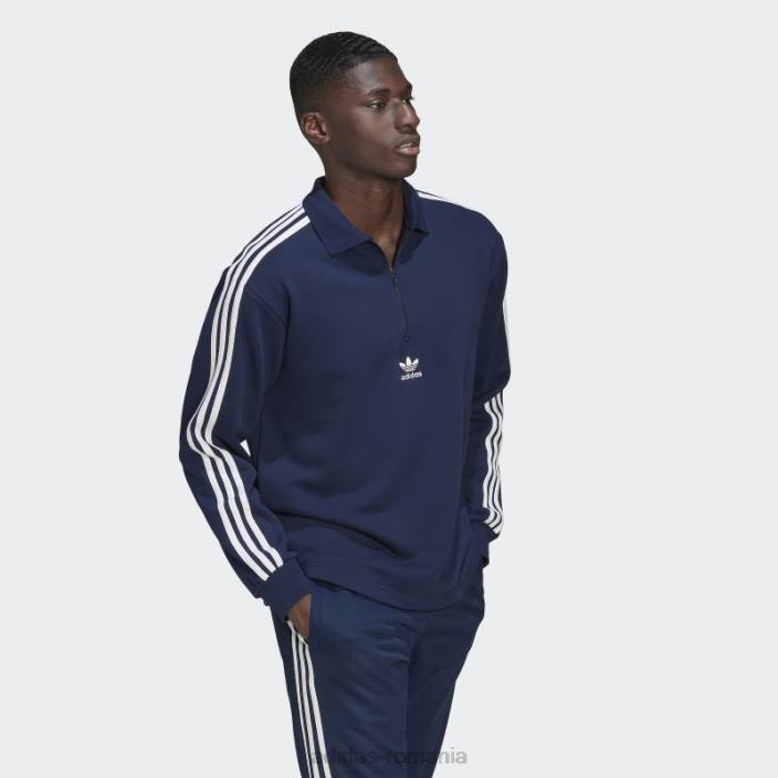 Adidas tricou polo cu mânecă lungă adicolor 3 dungi noapte indigo adidas bărbați indigo de noapte 2JBN5472