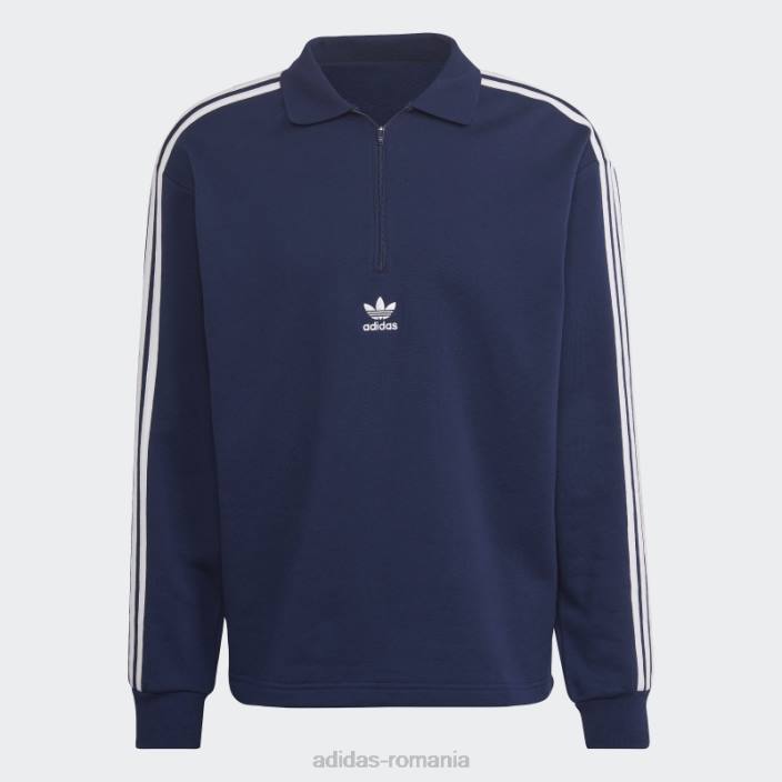 Adidas tricou polo cu mânecă lungă adicolor 3 dungi noapte indigo adidas bărbați indigo de noapte 2JBN5472