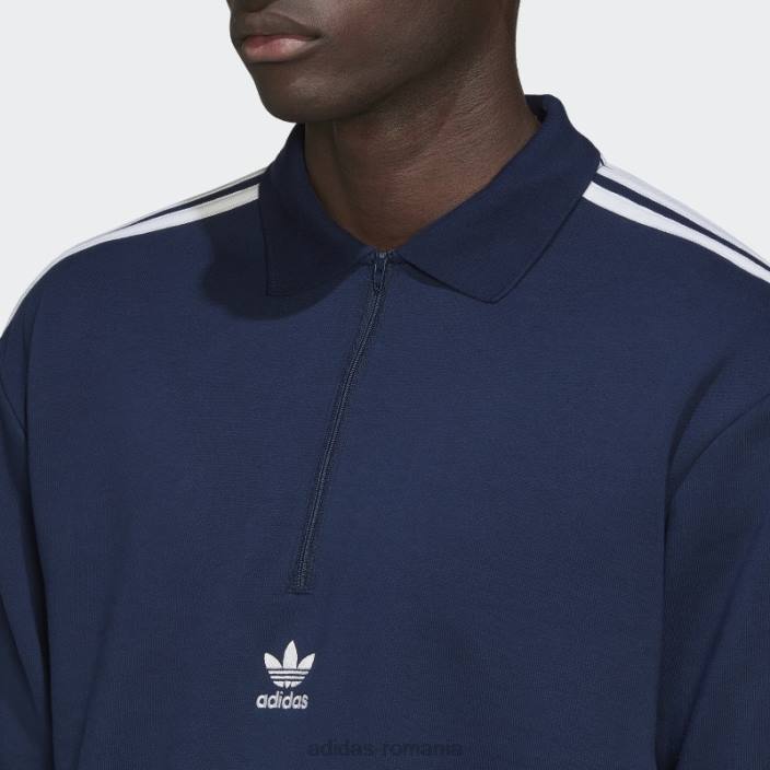 Adidas tricou polo cu mânecă lungă adicolor 3 dungi noapte indigo adidas bărbați indigo de noapte 2JBN5472
