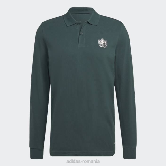 Adidas tricou polo cu mânecă lungă grafică campus verde mineral adidas bărbați verde mineral 2JBN7284