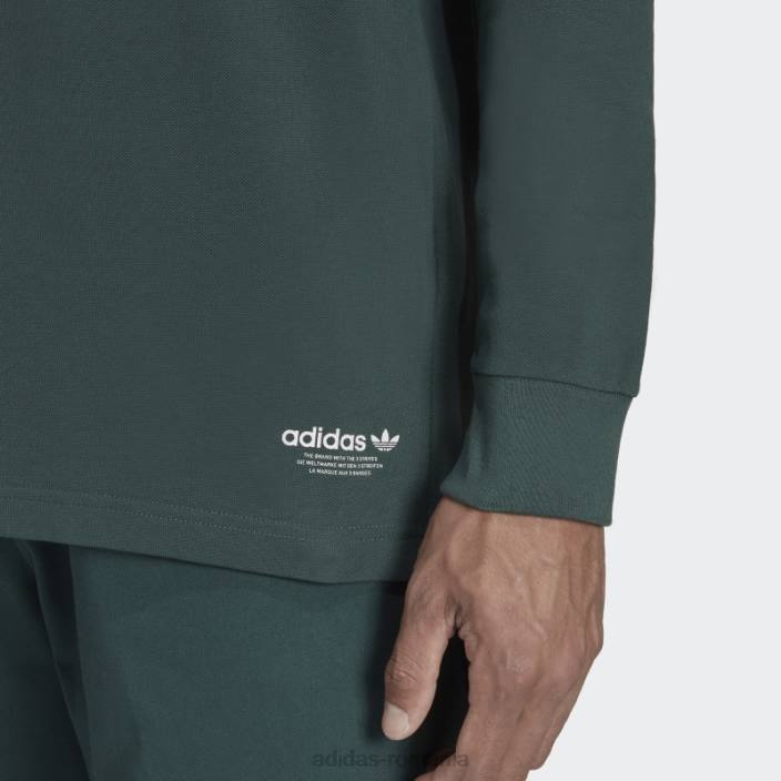 Adidas tricou polo cu mânecă lungă grafică campus verde mineral adidas bărbați verde mineral 2JBN7284
