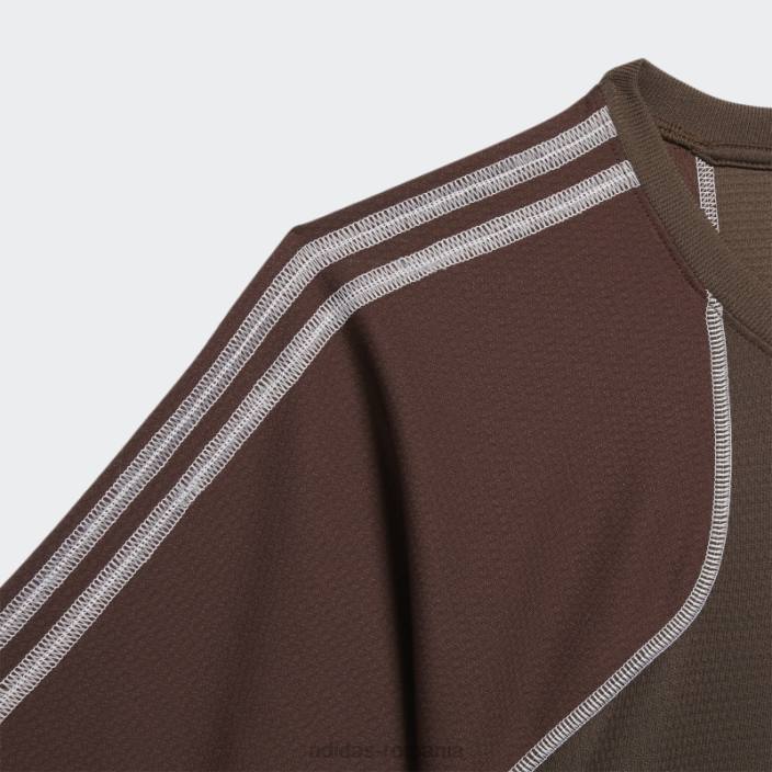Adidas tricou pop tech cu mânecă scurtă deepest earth bărbați cel mai adânc pământ/cauciuc/maro 2JBN7549