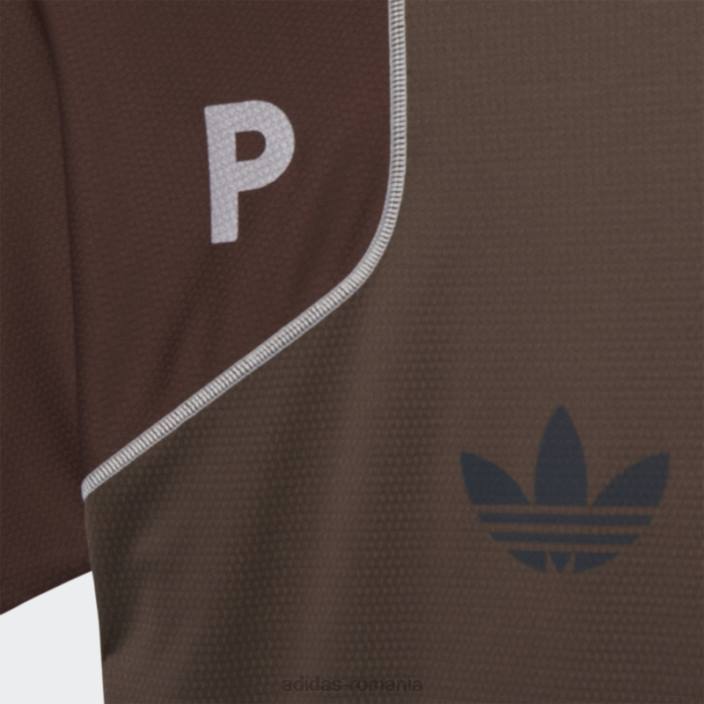 Adidas tricou pop tech cu mânecă scurtă deepest earth bărbați cel mai adânc pământ/cauciuc/maro 2JBN7549
