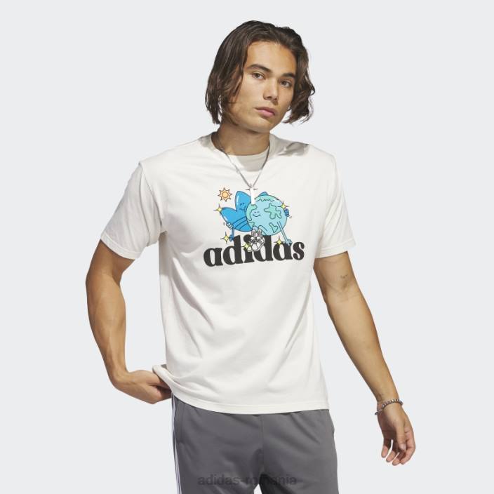 Adidas tricou prieten nevopsit adidas bărbați nevopsit/negru/cian/portocaliu 2JBN5913