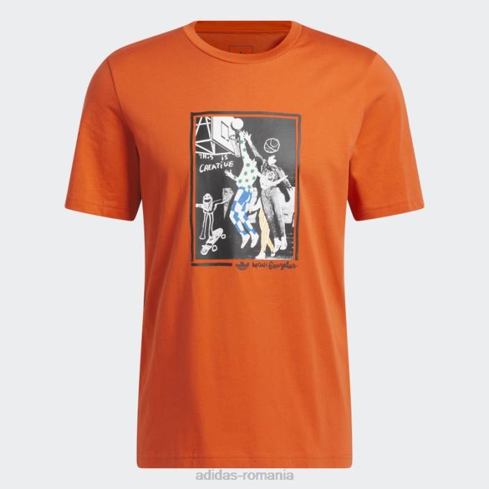 Adidas tricou roșu cu grafic shmoofoil adidas bărbați roșu/multicolor 2JBN5679
