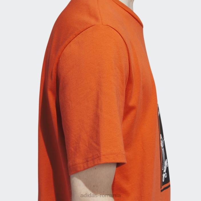 Adidas tricou roșu cu grafic shmoofoil adidas bărbați roșu/multicolor 2JBN5679