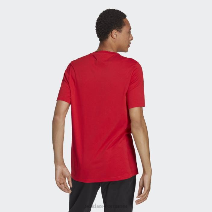 Adidas tricou stacojiu trefoil essentials bărbați stacojiu 2JBN5296