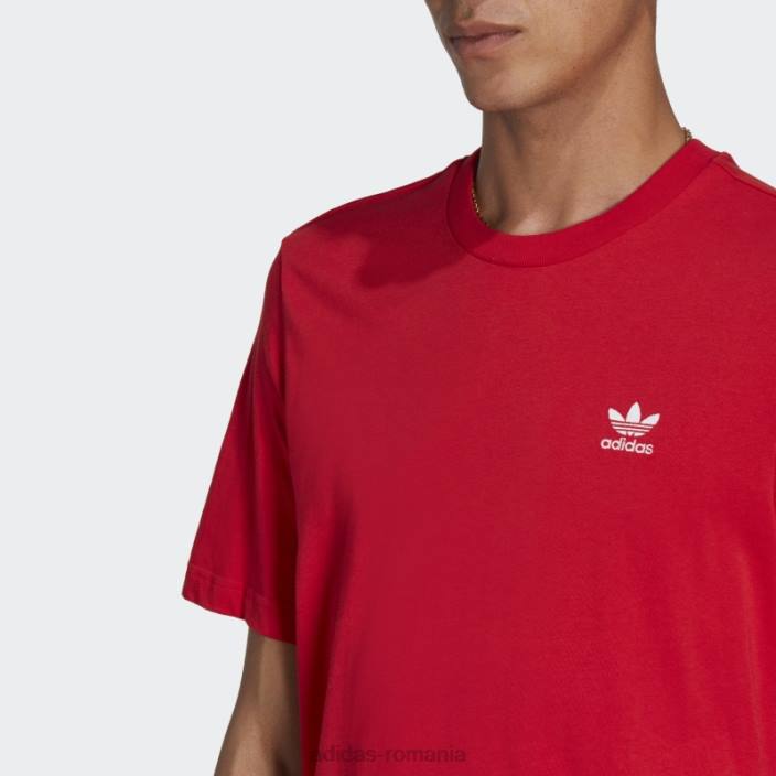 Adidas tricou stacojiu trefoil essentials bărbați stacojiu 2JBN5296