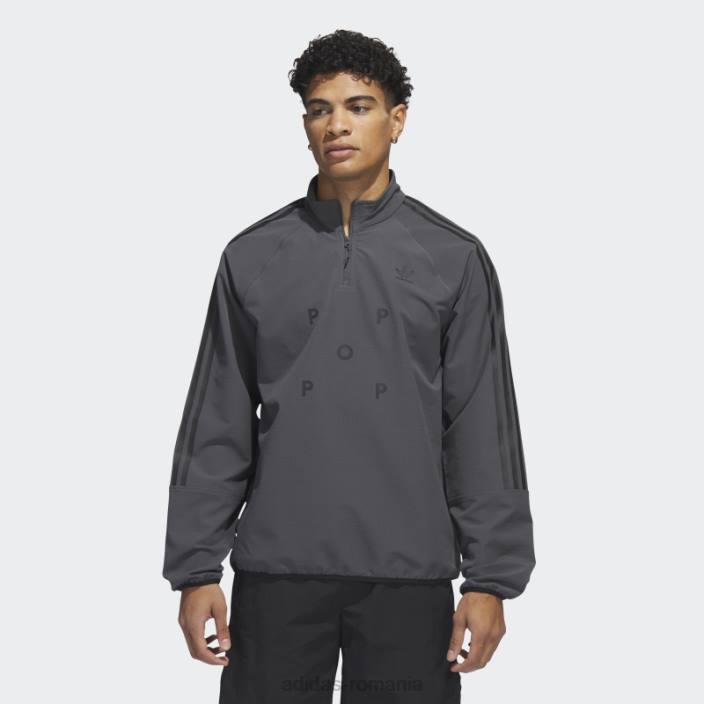 Adidas tricou termic pop gri cu mânecă lungă bărbați gri/negru 2JBN6791