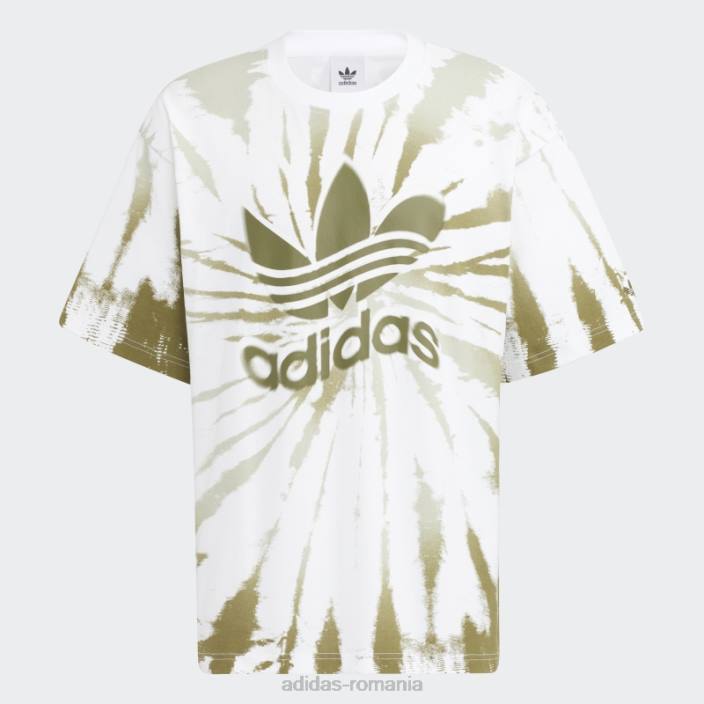 Adidas tricou tie-dye pentru exterior alb bărbați alb/măsliniu 2JBN1531