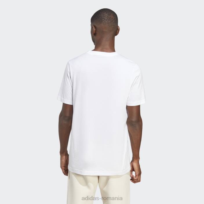 Adidas tricou trefoil essentials alb elegant bărbați alb 2JBN14443