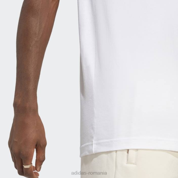 Adidas tricou trefoil essentials alb elegant bărbați alb 2JBN14443