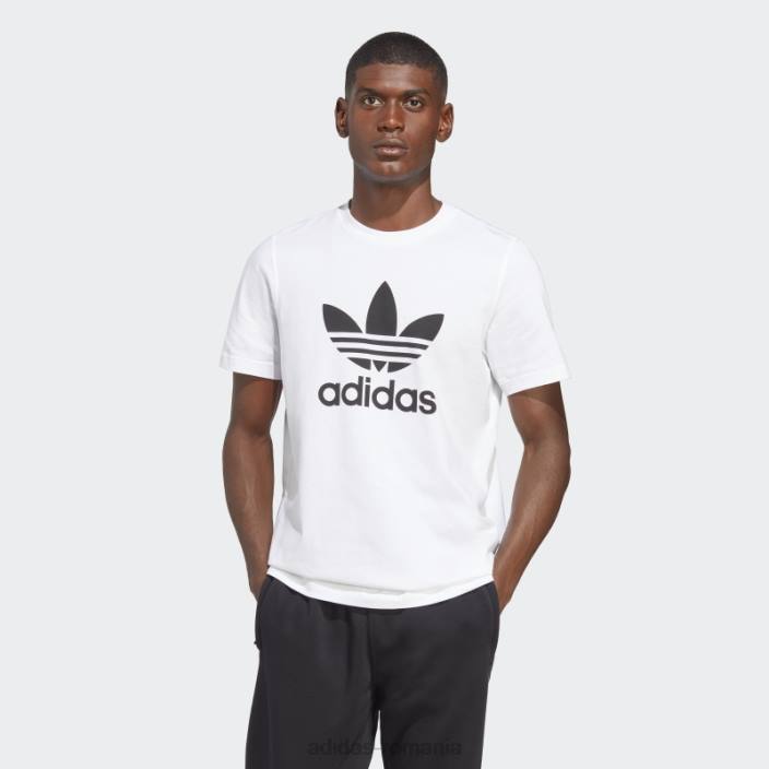 Adidas tricou trifoil adicolor classics alb bărbați alb negru 2JBN14444
