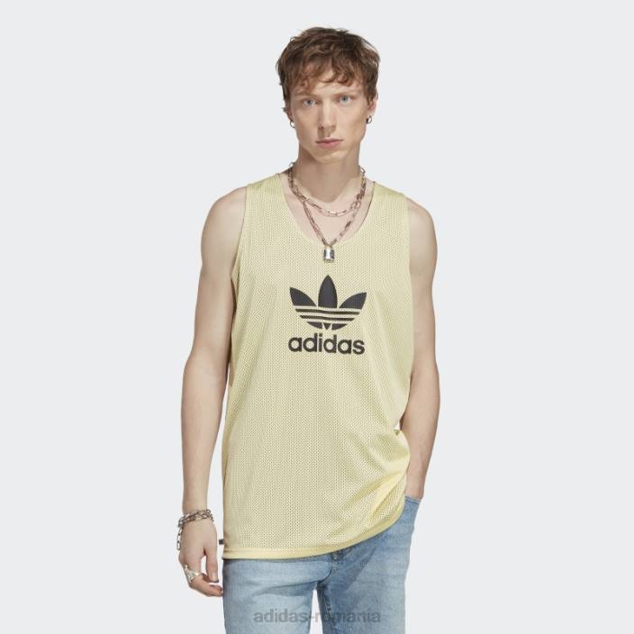 Adidas tricou trifoil de baschet galben adicolor clasics adidas bărbați galben/negru 2JBN4833