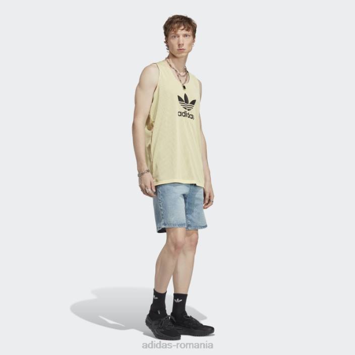 Adidas tricou trifoil de baschet galben adicolor clasics adidas bărbați galben/negru 2JBN4833