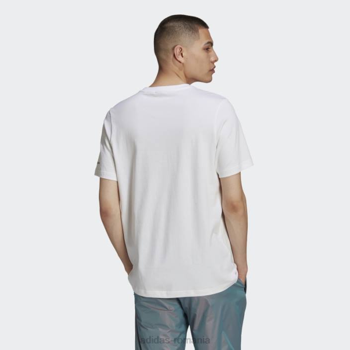 Adidas tricou trifoil sfărâmat adicolor alb bărbați alb 2JBN15167