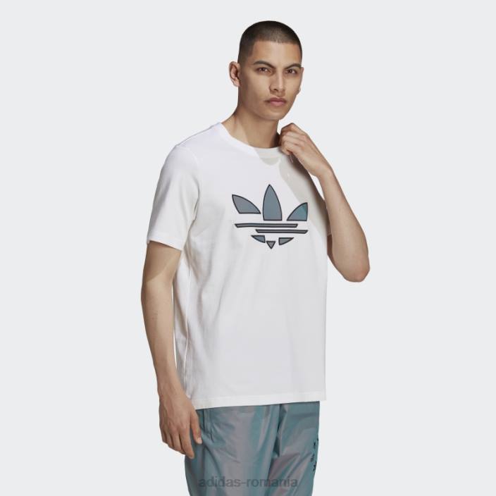 Adidas tricou trifoil sfărâmat adicolor alb bărbați alb 2JBN15167