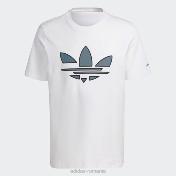 Adidas tricou trifoil sfărâmat adicolor alb bărbați alb 2JBN15167