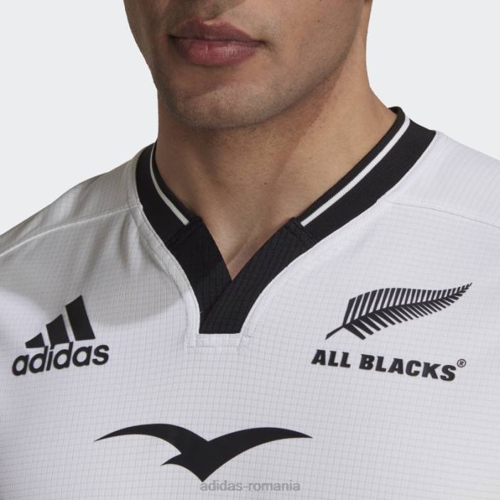 Adidas All blacks rugby replica tricou deplasare alb bărbați alb negru 2JBN14006