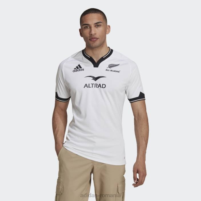Adidas alb all blacks rugby replica tricou deplasare bărbați alb negru 2JBN851