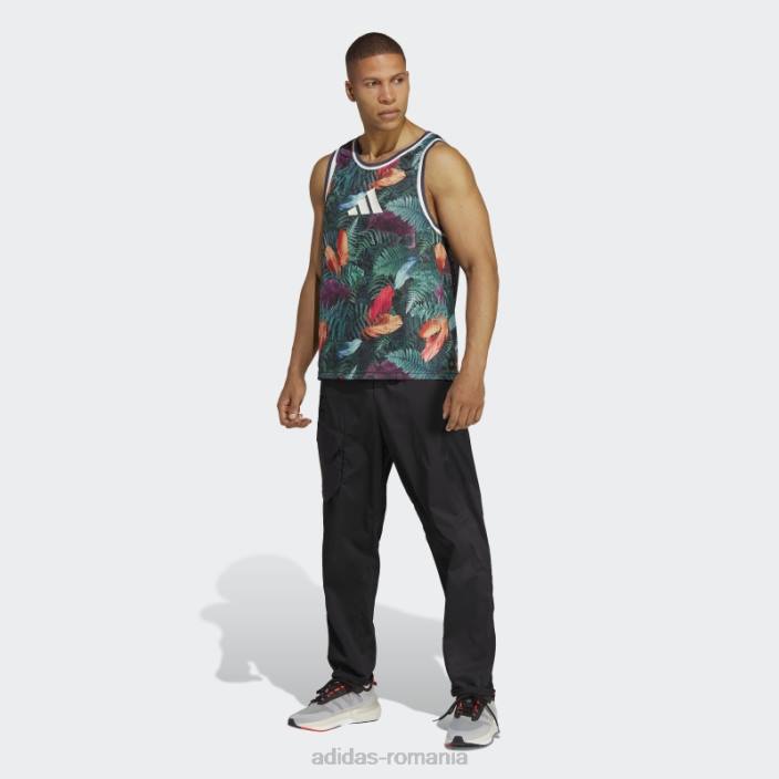 Adidas all blacks rugby lifestyle singlet negru adidas bărbați negru/multicolor 2JBN15192
