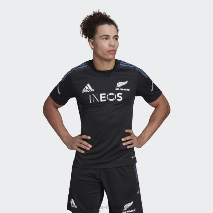 Adidas all blacks rugby performance tricou negru adidas bărbați negru/alb/otel 2JBN894