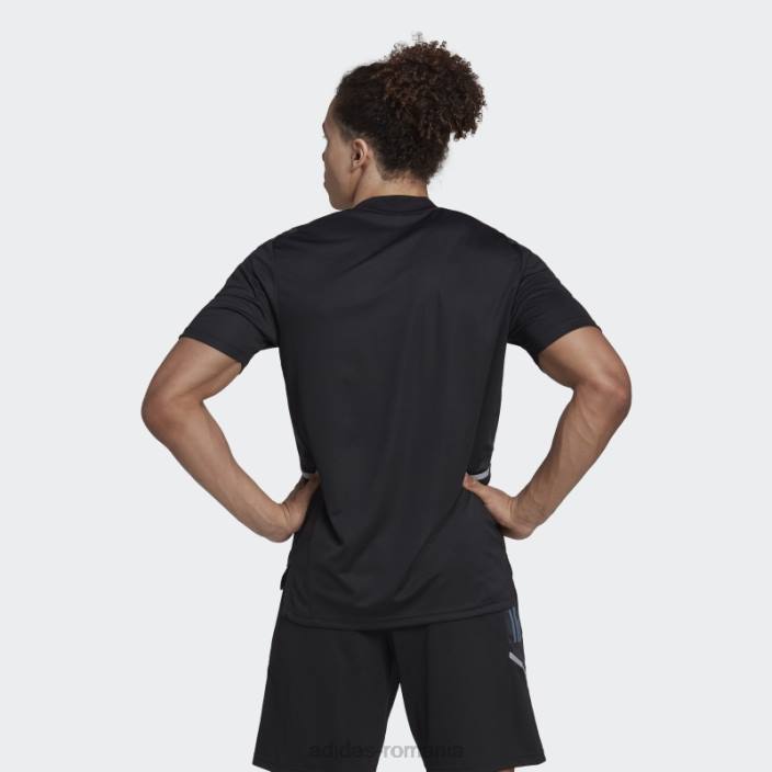 Adidas all blacks rugby performance tricou negru adidas bărbați negru/alb/otel 2JBN894