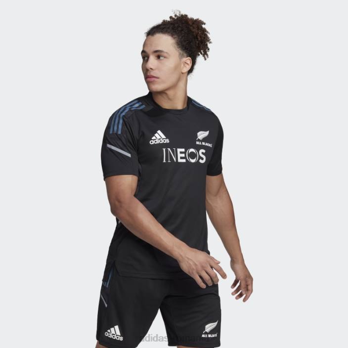Adidas all blacks rugby performance tricou negru adidas bărbați negru/alb/otel 2JBN894