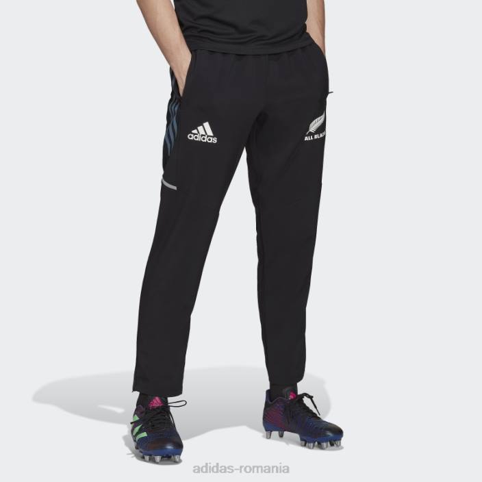 Adidas all blacks rugby prezentare pantaloni de trening negru adidas bărbați negru/alb/otel 2JBN14160