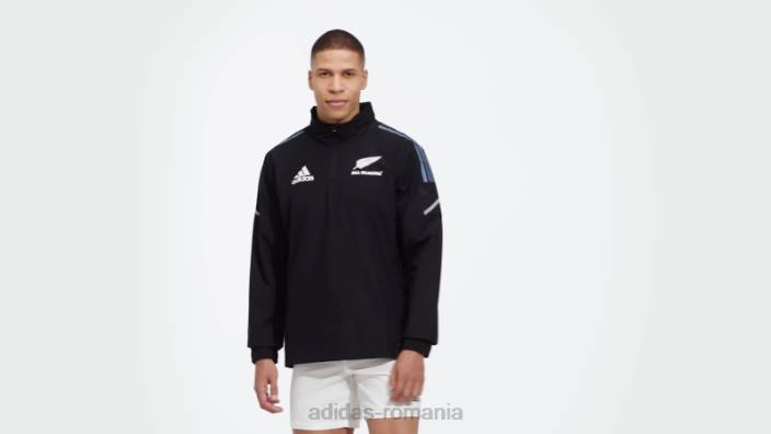 Adidas all blacks rugby windbreaker negru adidas bărbați negru/alb/otel 2JBN13662